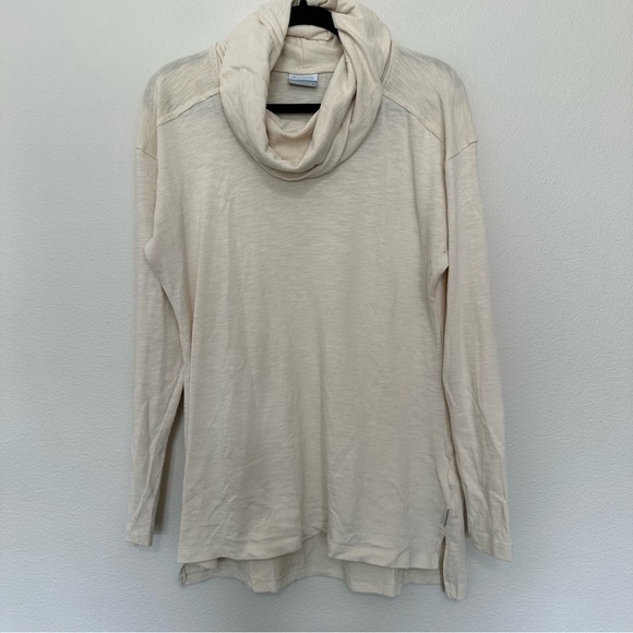 Columbia cowl neck long sleeve tunic top cream colored women’s size L large - Picture 1 of 3